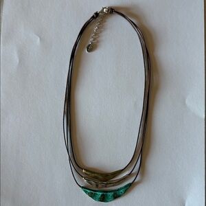 Silpada Layered Necklace with Gold and Turquoise Accents